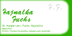 hajnalka fuchs business card